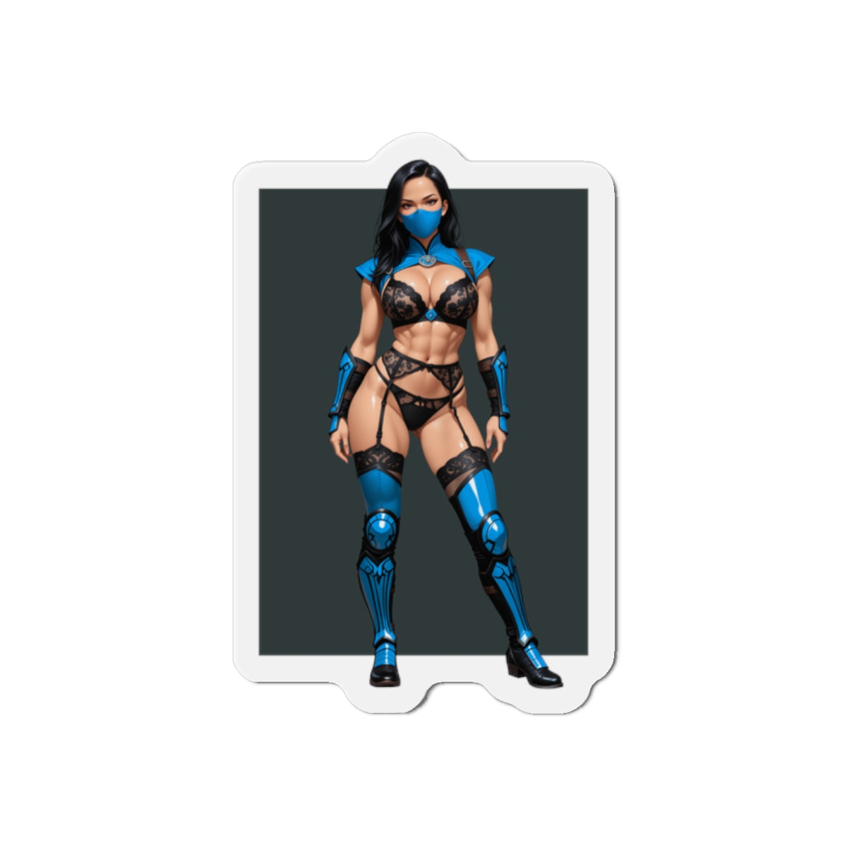 Магніт Kitana Mortal Kombat – магніт з аніме-дівчиною-воїном, декор для геймерів