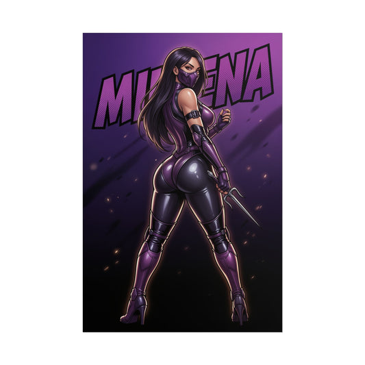 Mileena Art Print, Mortal Kombat Poster, Fighting Game Girl Wall Art, Combat Character Decor, Gamer Gift Idea