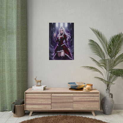 Mirajane Strauss Fairy Tail Poster Anime Woman Wall Art White Hair Girl Print Demon Form Character Gaming Room Decor Gift