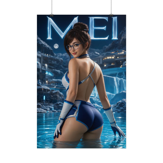Mei Character Poster Overwatch Gamer Gift Gaming Setup Wall Decor Print