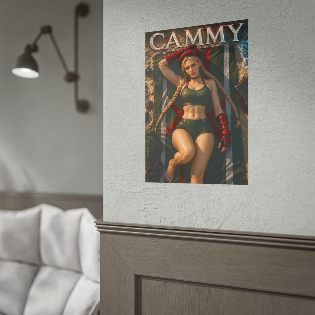 Cammy Street Fighter Gaming Poster Wall Art Gamer Room Decor Collectible Print
