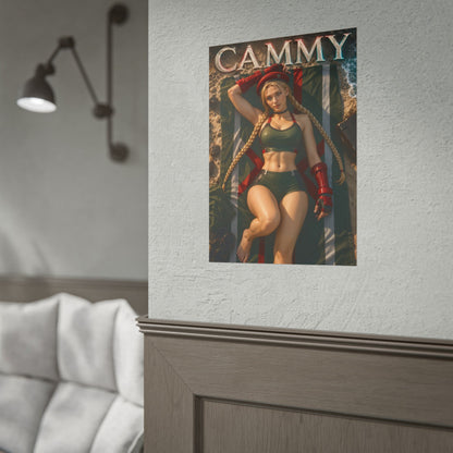 Cammy Street Fighter Gaming Poster Wall Art Gamer Room Decor Collectible Print