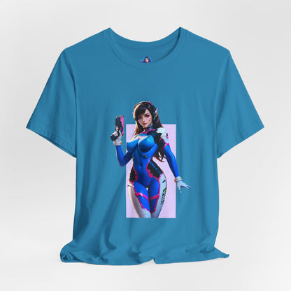 D.Va-T-Shirt | Overwatch-Gamer-Girl-Shirt für Otakus und E-Sport-Fans | Süßes Waifu-Shirt