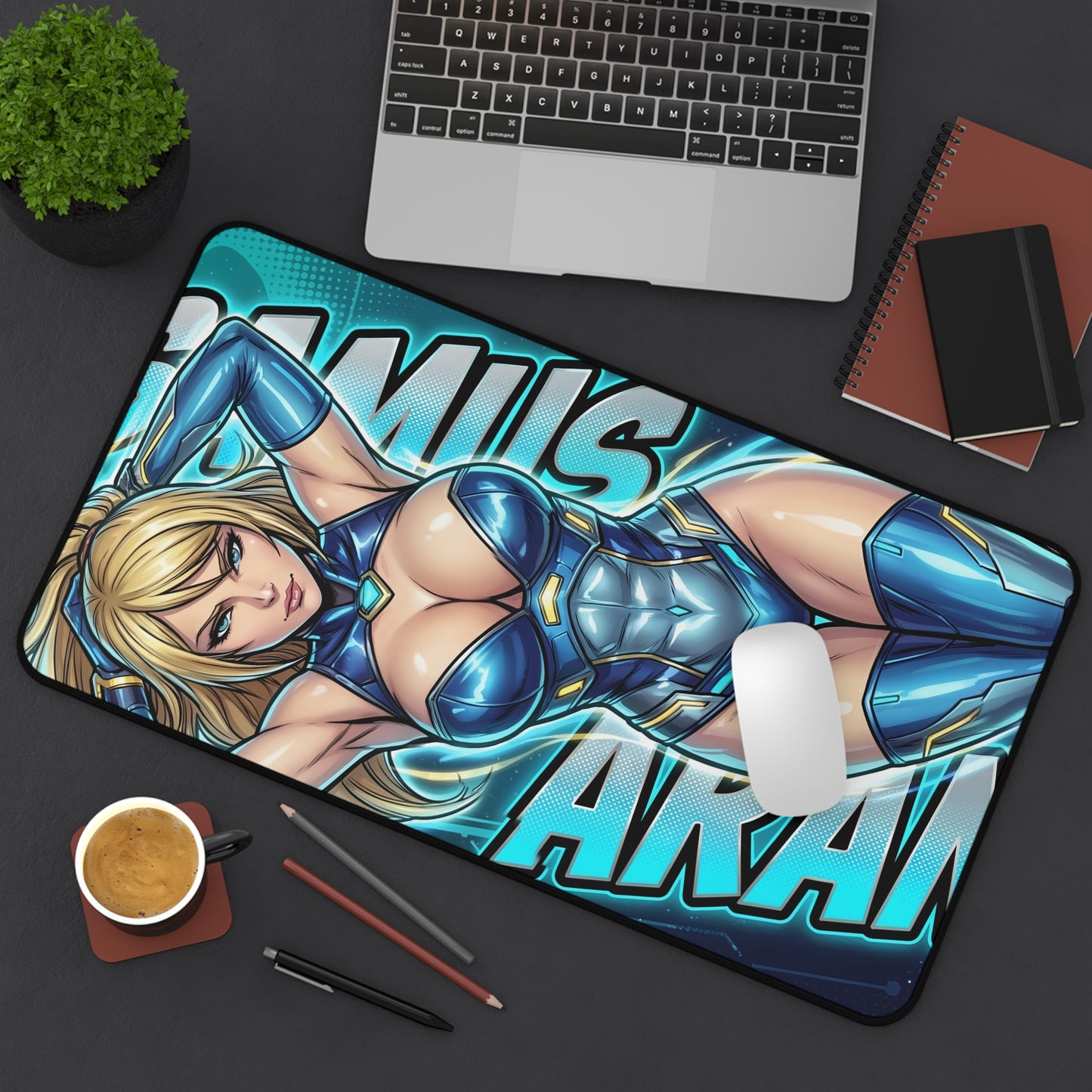 Samus Aran Mouse Pad – Sci-Fi Gaming Mouse Pad, Stylish Gamer Desk Decor featuring bold sci‑fi artwork on a premium large gaming mat