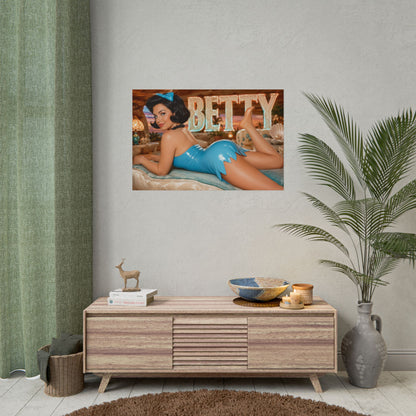 Betty Rubble The Flintstones Retro Poster Cartoon Wall Art Room Decor
