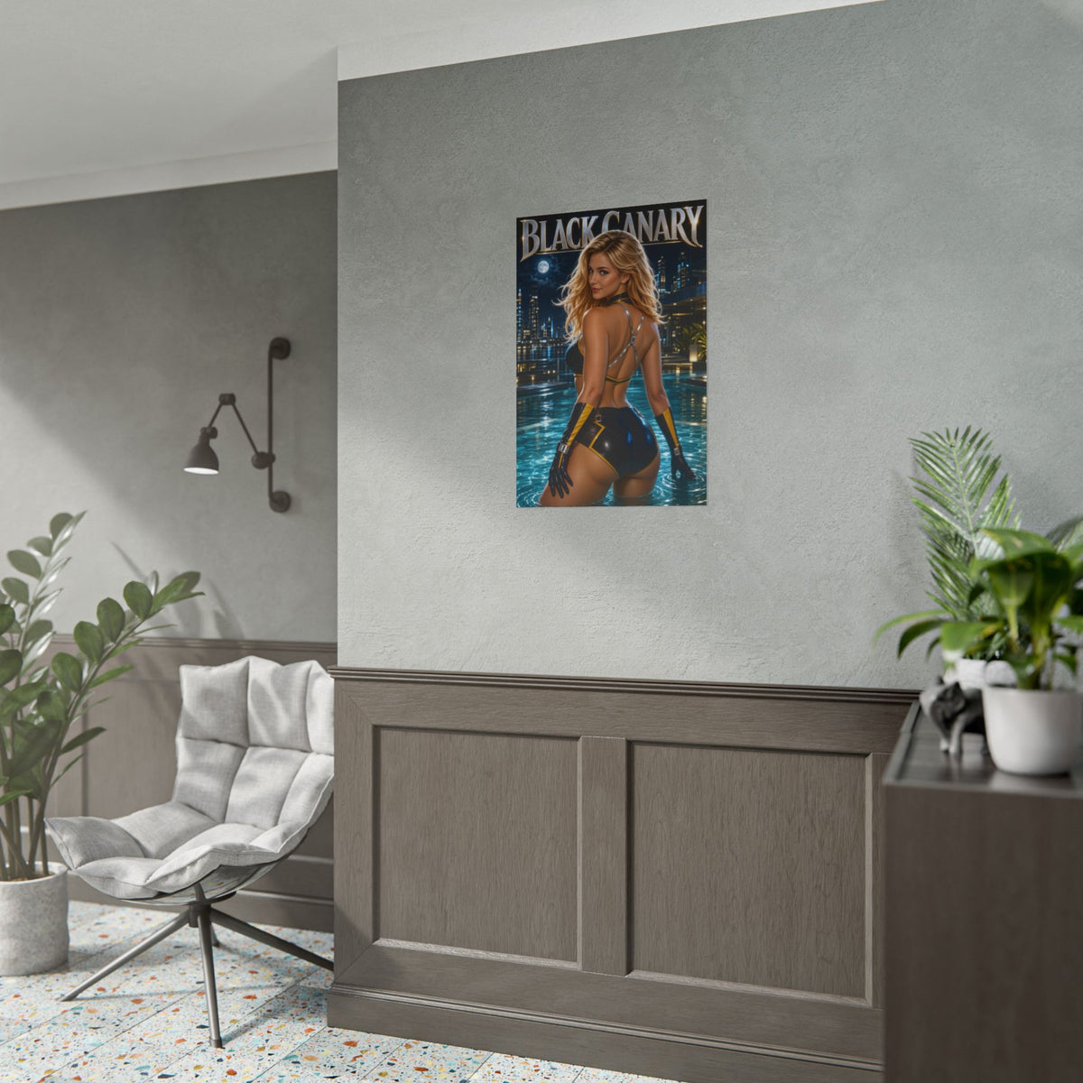 Black Canary Character Poster Comic Style Wall Decor Bedroom Collector Gift