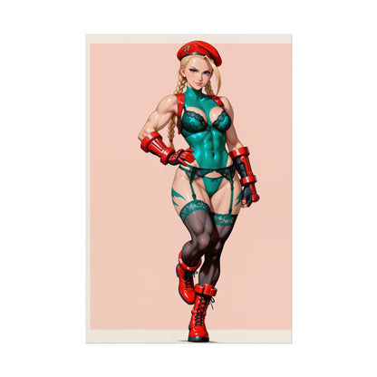 Cammy White Poster, Street Fighter Anime-Girl Kunstdruck, Wanddeko fürs Gamerzimmer
