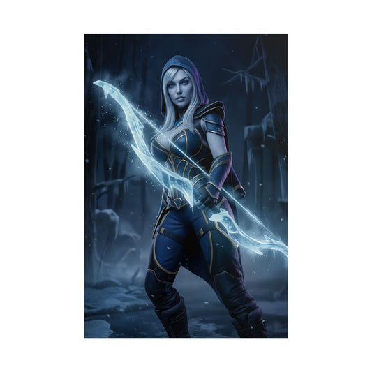 Drow Ranger Dota 2 Poster, Dota 2 Wall Art Print, Dark Archer Girl Decor, MOBA Game Wall Art, Gamer Gift
