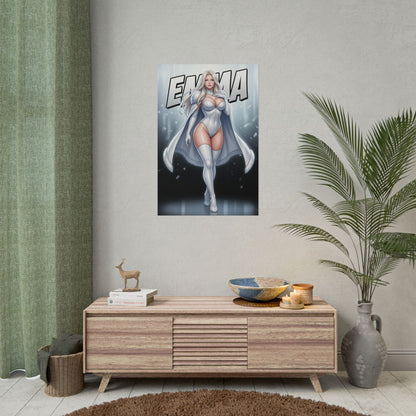 Emma Frost Poster, X Men Wall Art Print, White Queen Decor, Comic Character Wall Art, Gift for Fan