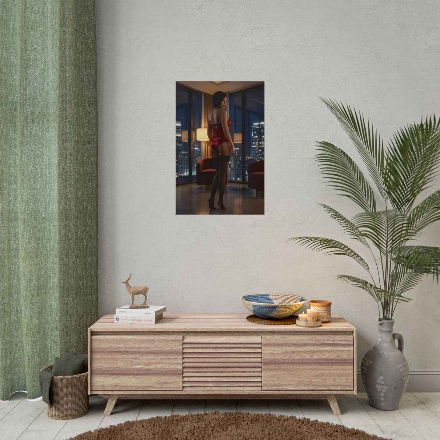 Ada Wong Poster, Resident Evil Art Print – Iconic Survival Heroine premium wall art showing mysterious heroine in modern gaming room decor