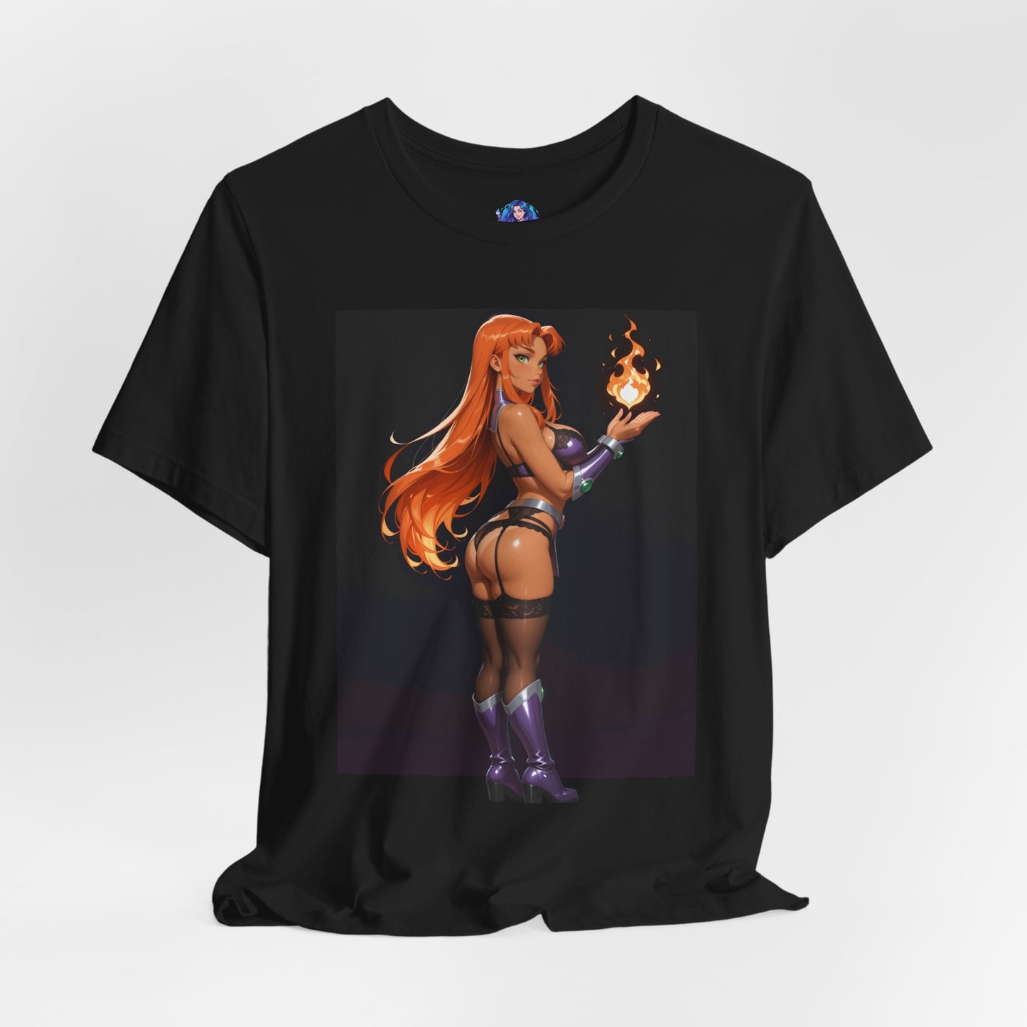 Starfire-T-Shirt mit Grafik | DC Comics-T-Shirt für Otakus und Cosplay-Fans | Sexy Alien-Heldin-Shirt