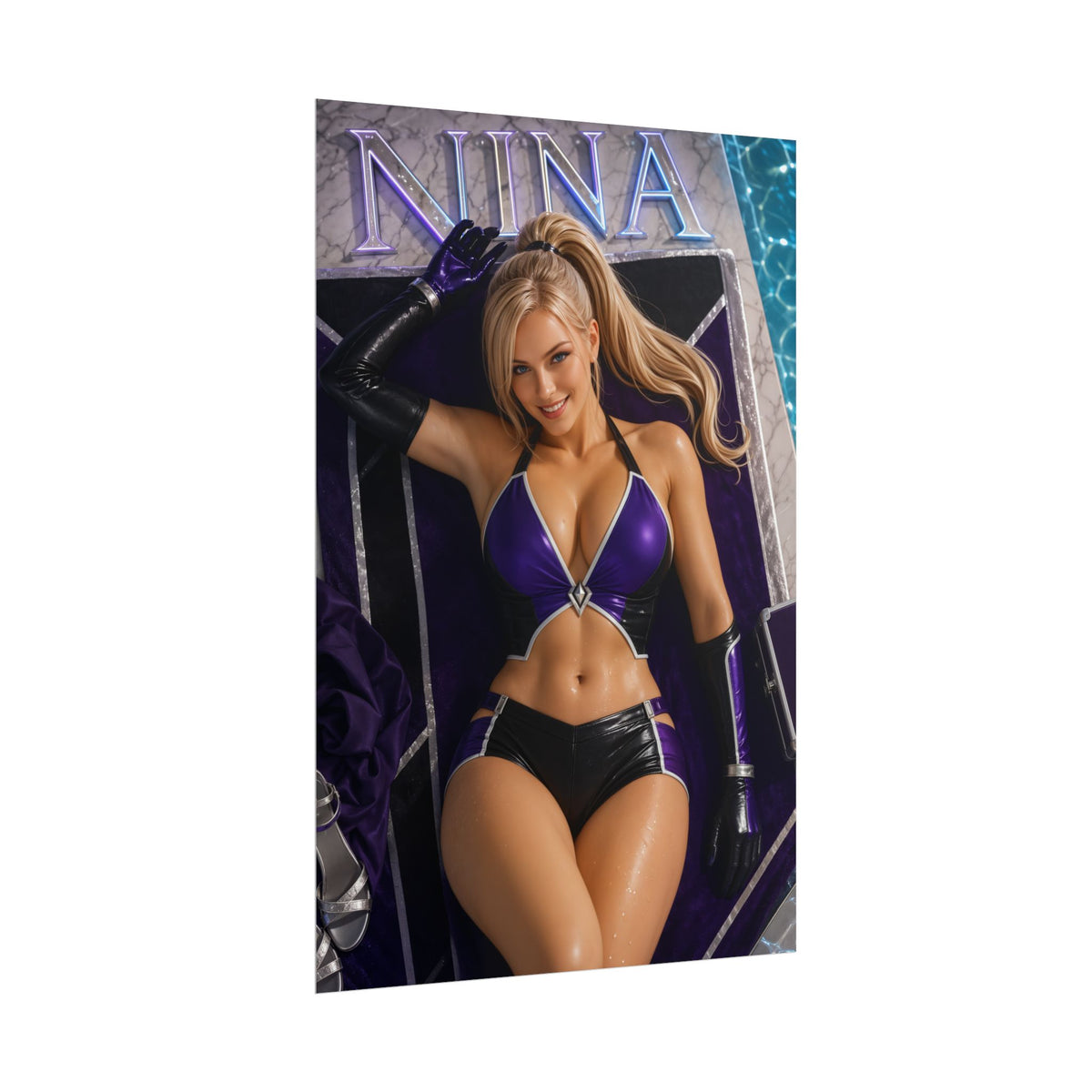 Nina Williams Tekken Gaming Poster Wall Art Gamer Room Decor Collectible Print