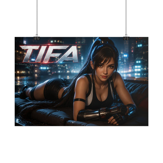 Tifa Lockhart Gaming Poster Wall Art Gamer Room Decor Collectible Print