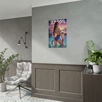 Gaming Wall Art D Va Overwatch Poster Bedroom Game Room Decor Art Print