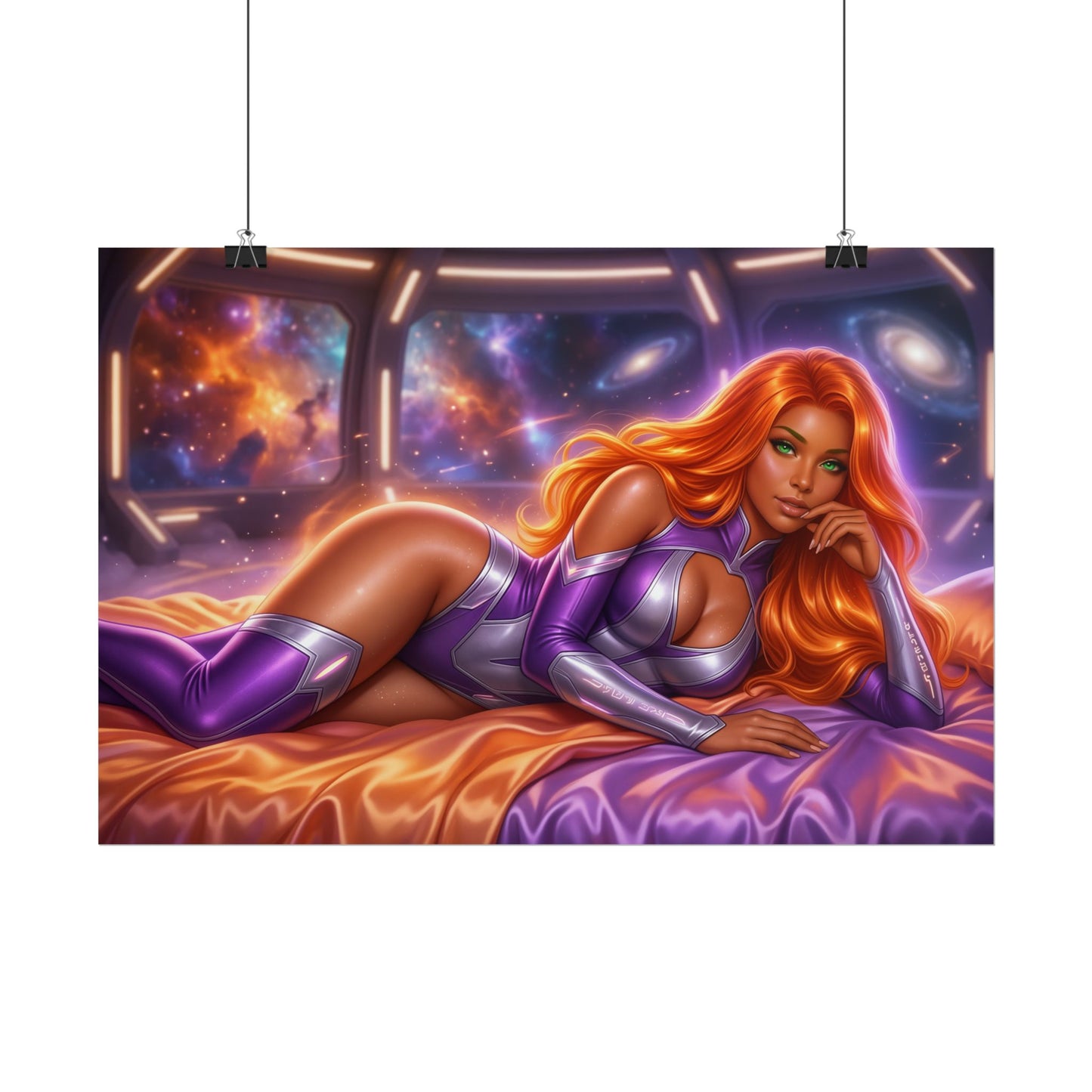 Starfire Poster, DC Comics Wall Art, Fantasy Print, Gamer Decor