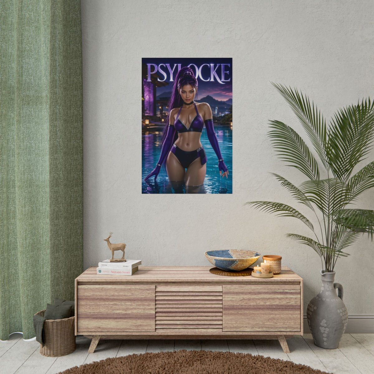 Psylocke Comic Poster Character Wall Art Collector Room Decor Art Print