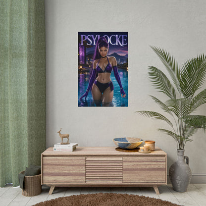 Psylocke Comic Poster Character Wall Art Collector Room Decor Art Print