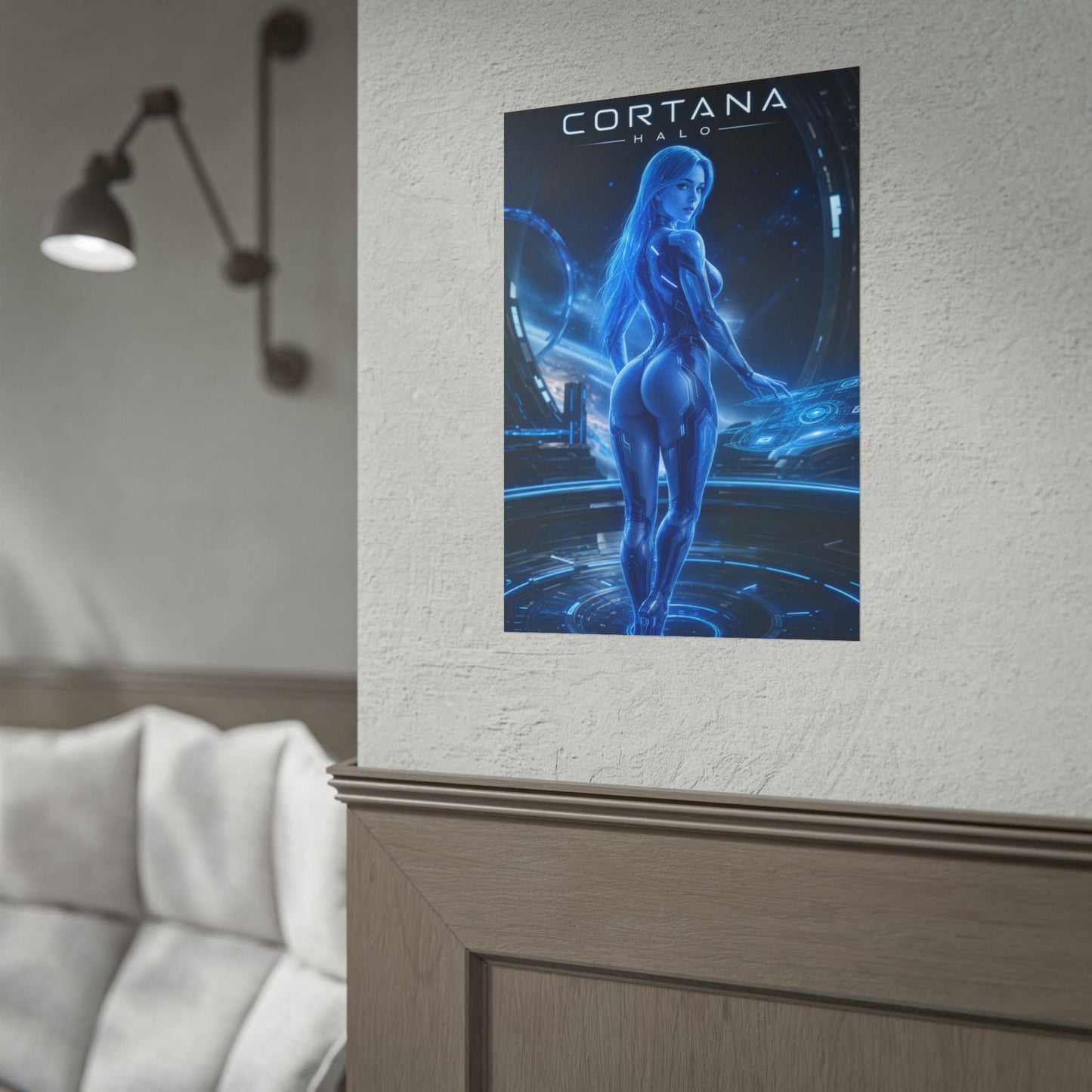 Cortana Halo Poster, Sci Fi Wall Art, Gaming Print, Gamer Decor
