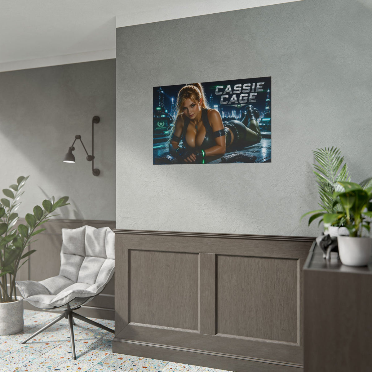 Game Room Decor Cassie Cage Mortal Kombat Poster Character Wall Art Gamer Gift