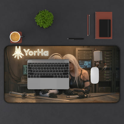 2B and A2 Gaming Mouse Pad, Nier Automata Desk Mat, Anime Android Girl Setup