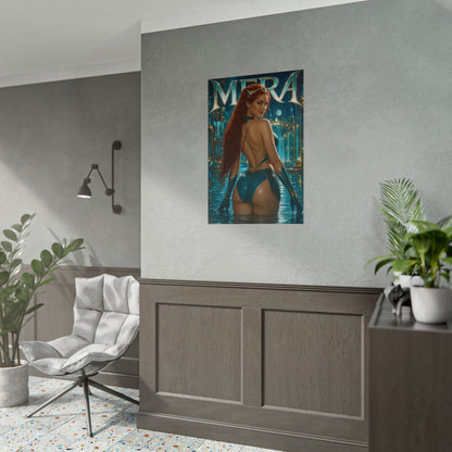 Mera Character Poster Comic Style Wall Decor Bedroom Collector Gift