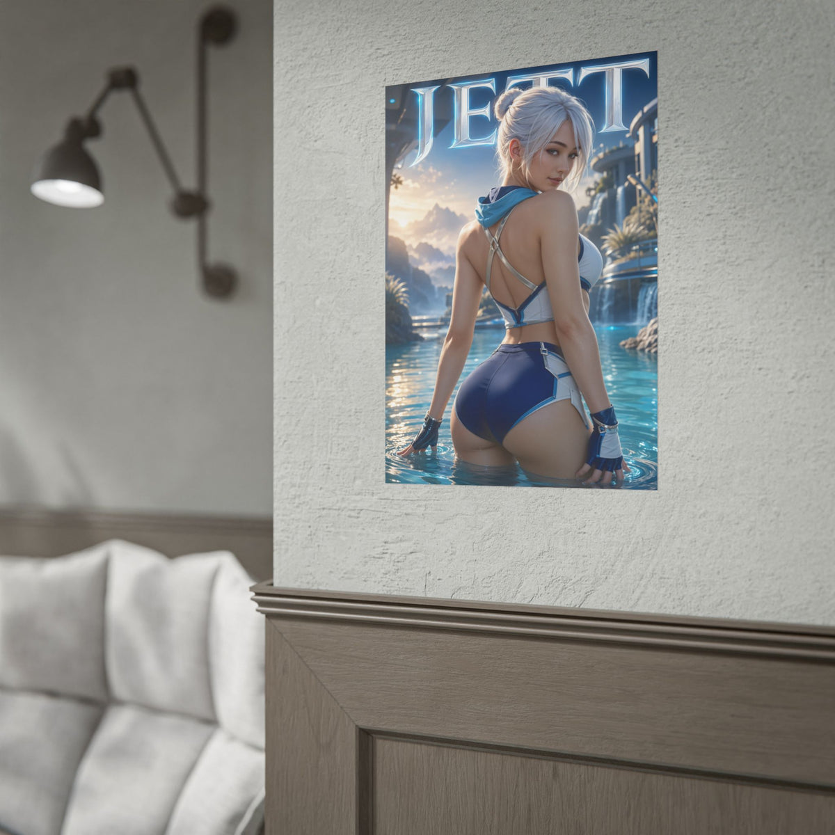 Gaming Wall Art Jett Valorant Poster Bedroom Game Room Decor Art Print