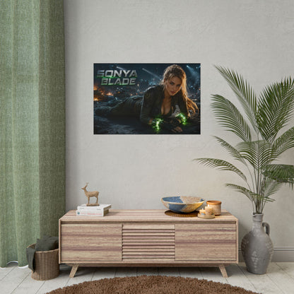 Game Room Decor Sonya Blade Mortal Kombat Poster Character Wall Art Gamer Gift
