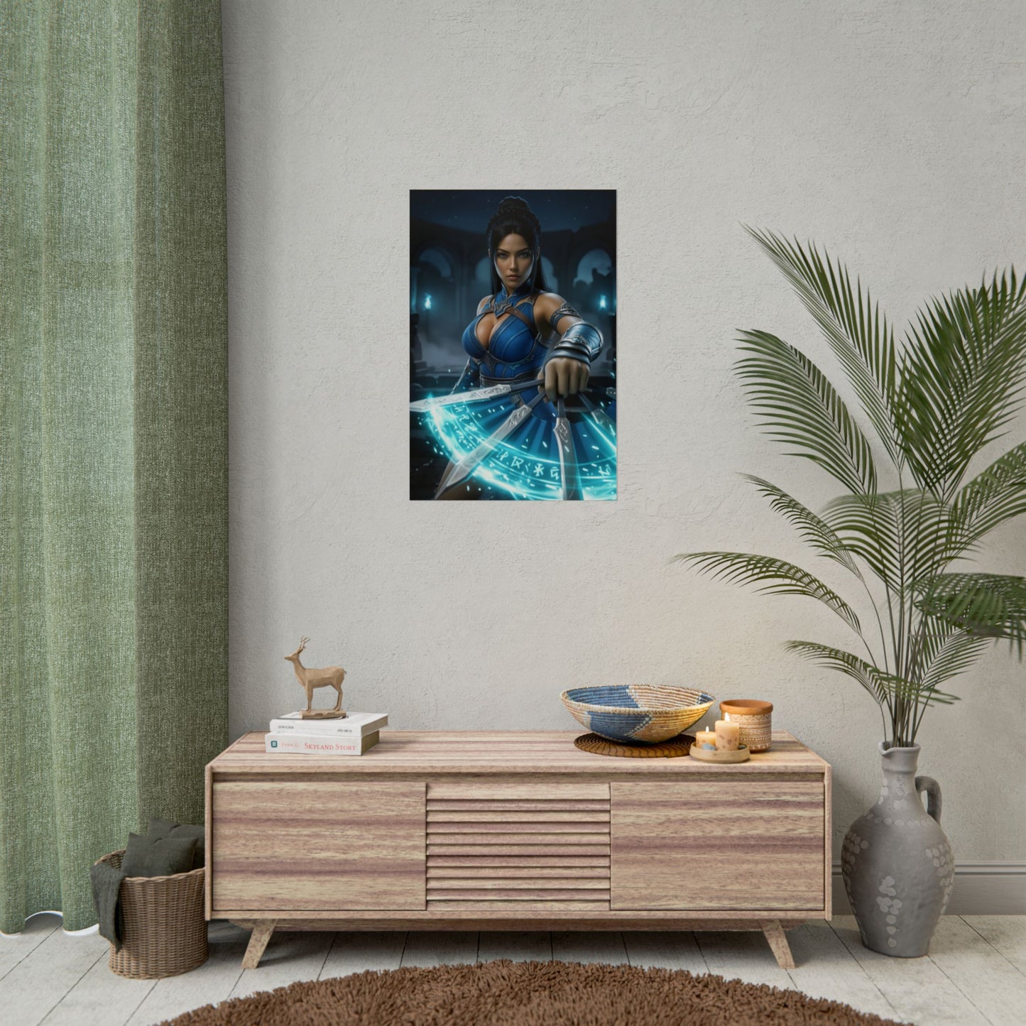 Kitana Poster Mortal Kombat Wall Art Print Gamer Room Decor