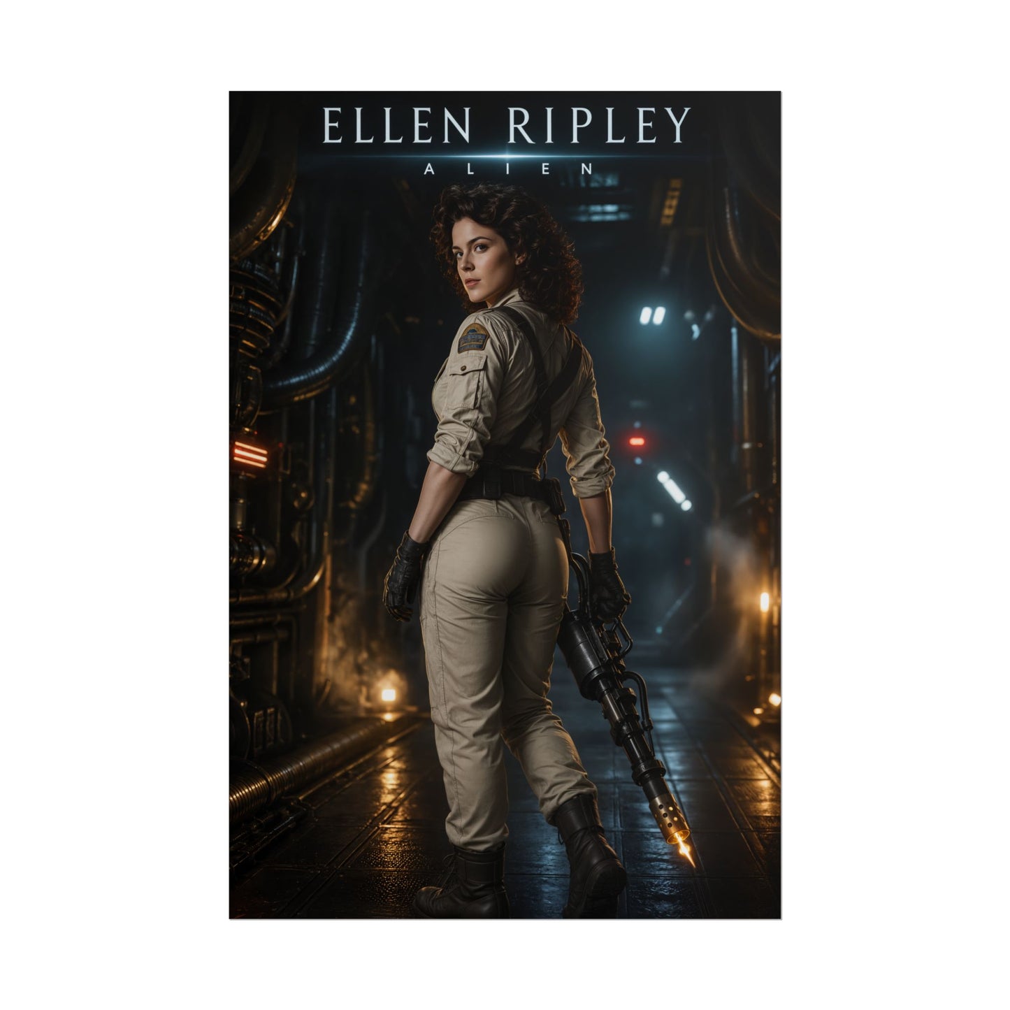 Ellen Ripley Poster, Alien Wall Art, Sci Fi Movie Print Decor