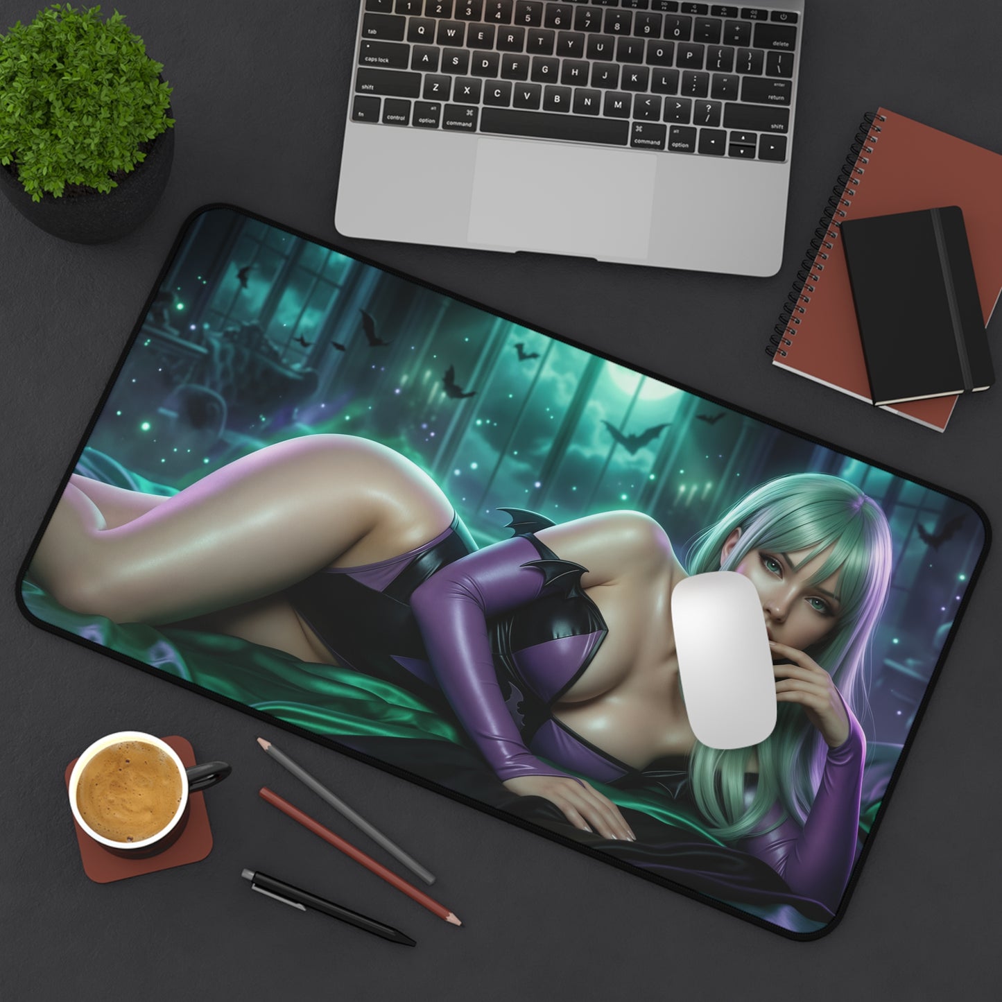 Darkstalkers Mouse Pad, Morrigan Desk Mat, Gamer Gift XXL