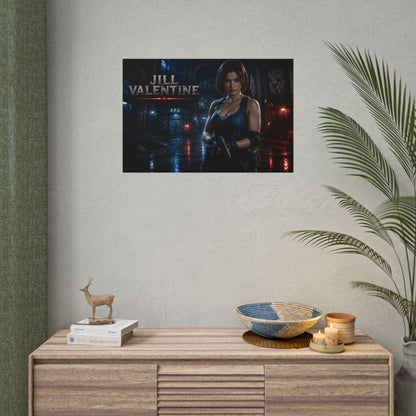 Game Room Decor Jill Valentine Poster Character Wall Art Gamer Gift