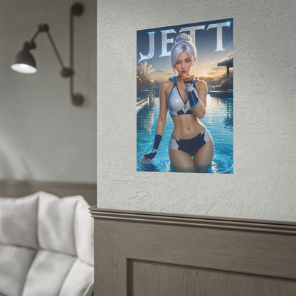 Jett Valorant Gaming Poster Wall Art Gamer Room Decor Collectible Print