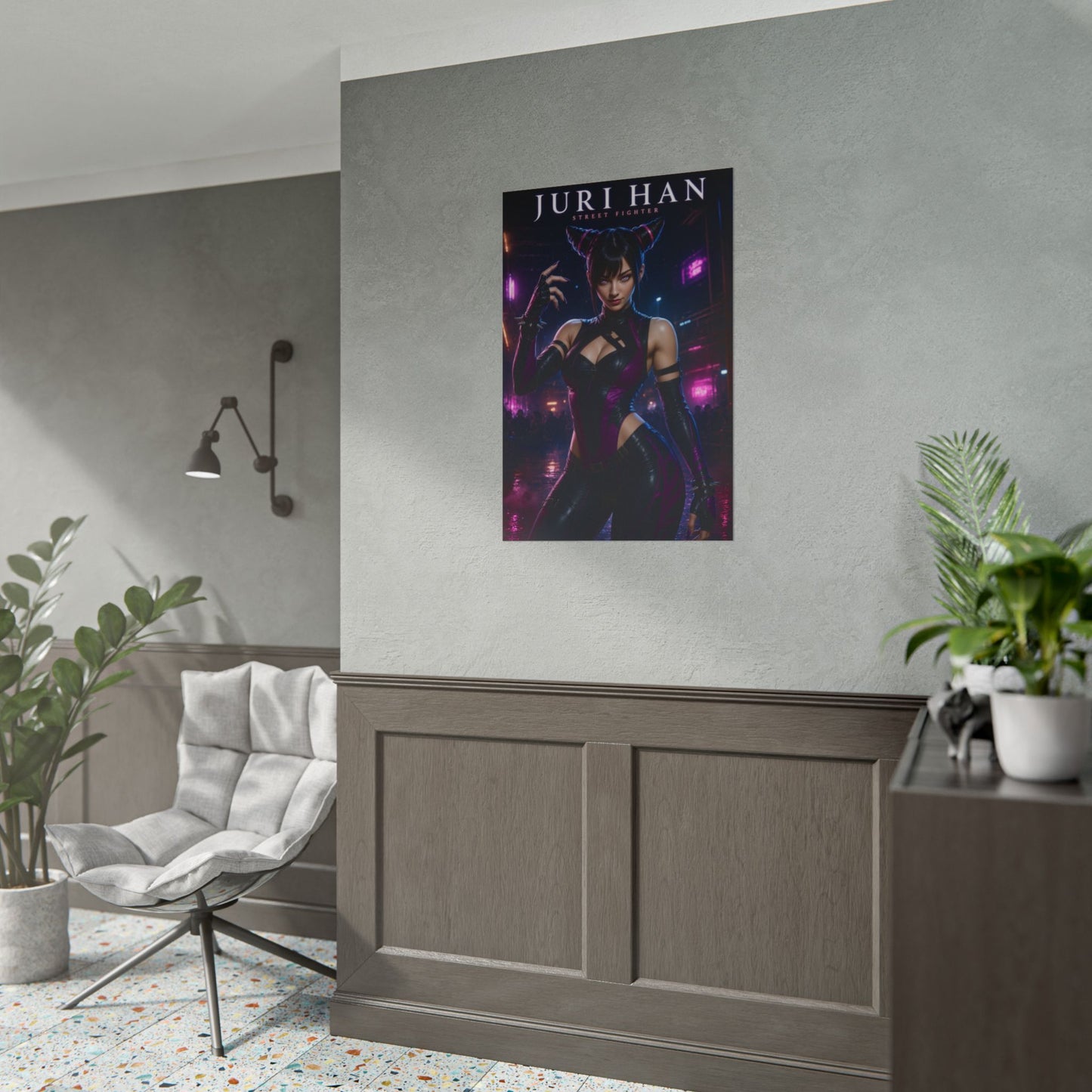 Juri Han Poster, Street Fighter Wall Art, Gaming Poster, Gamer Decor