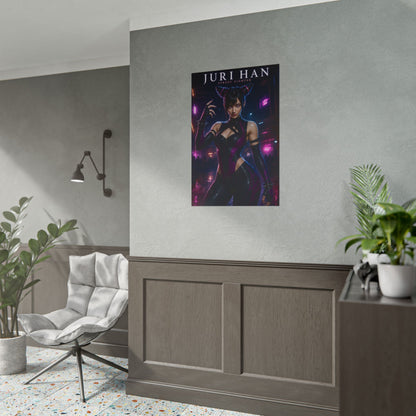 Juri Han Poster, Street Fighter Wall Art, Gaming Poster, Gamer Decor