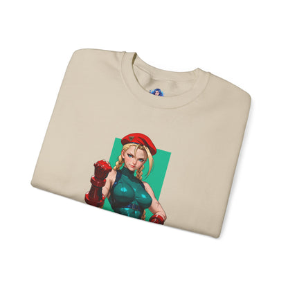 Cammy White Sweatshirt, Street Fighter Crewneck, Premium Gaming Apparel for Fans