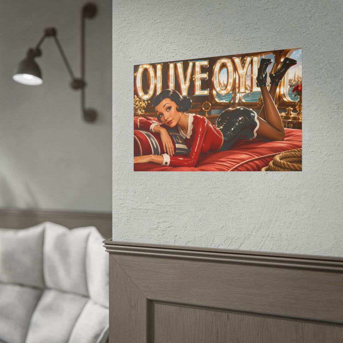 Retro Wall Art Olive Oyl Popeye Poster Character Room Decor Art Print