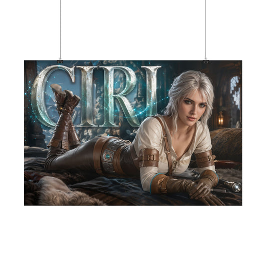 Ciri The Witcher Poster Gaming Wall Art Gamer Room Decor Collectible Print