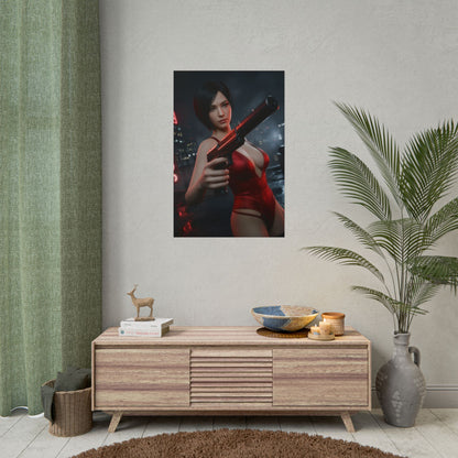 Ada Wong Poster Resident Evil Wall Art Print Gaming Room Decor
