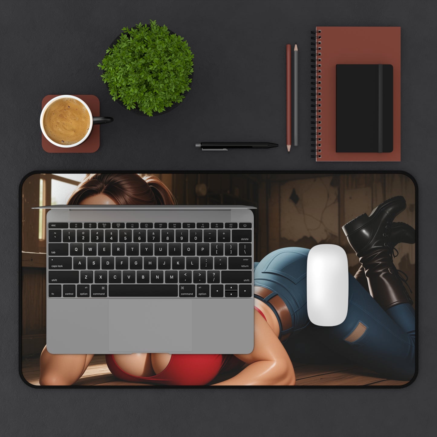 Claire Redfield Schreibtischunterlage, Mauspad für Survival-Game-Heldin, Gaming-Schreibtisch-Setup