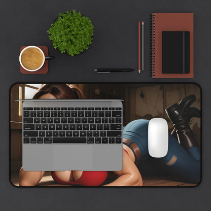 Claire Redfield Schreibtischunterlage, Mauspad für Survival-Game-Heldin, Gaming-Schreibtisch-Setup