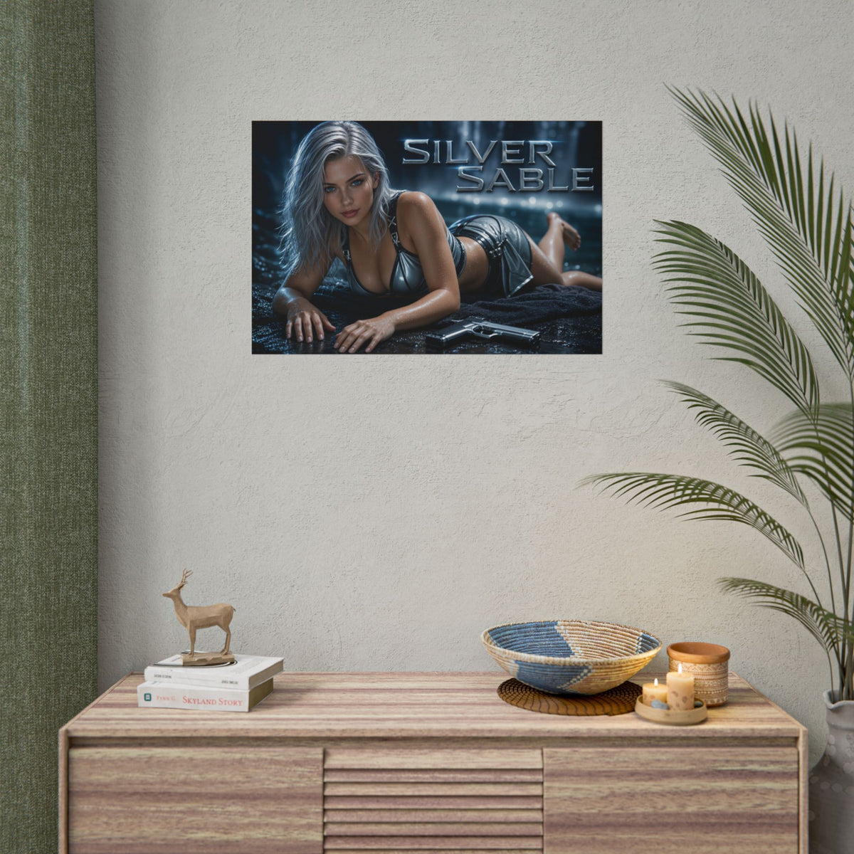 Silver Sable Heroine Wall Art Comic Poster Bedroom Office Decor Collectible