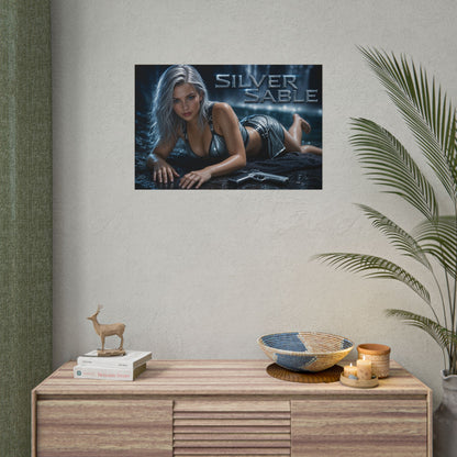 Silver Sable Heroine Wall Art Comic Poster Bedroom Office Decor Collectible