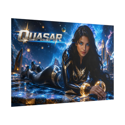 Comic Wall Art Quasar Poster Heroine Room Decor Collectible Character Print