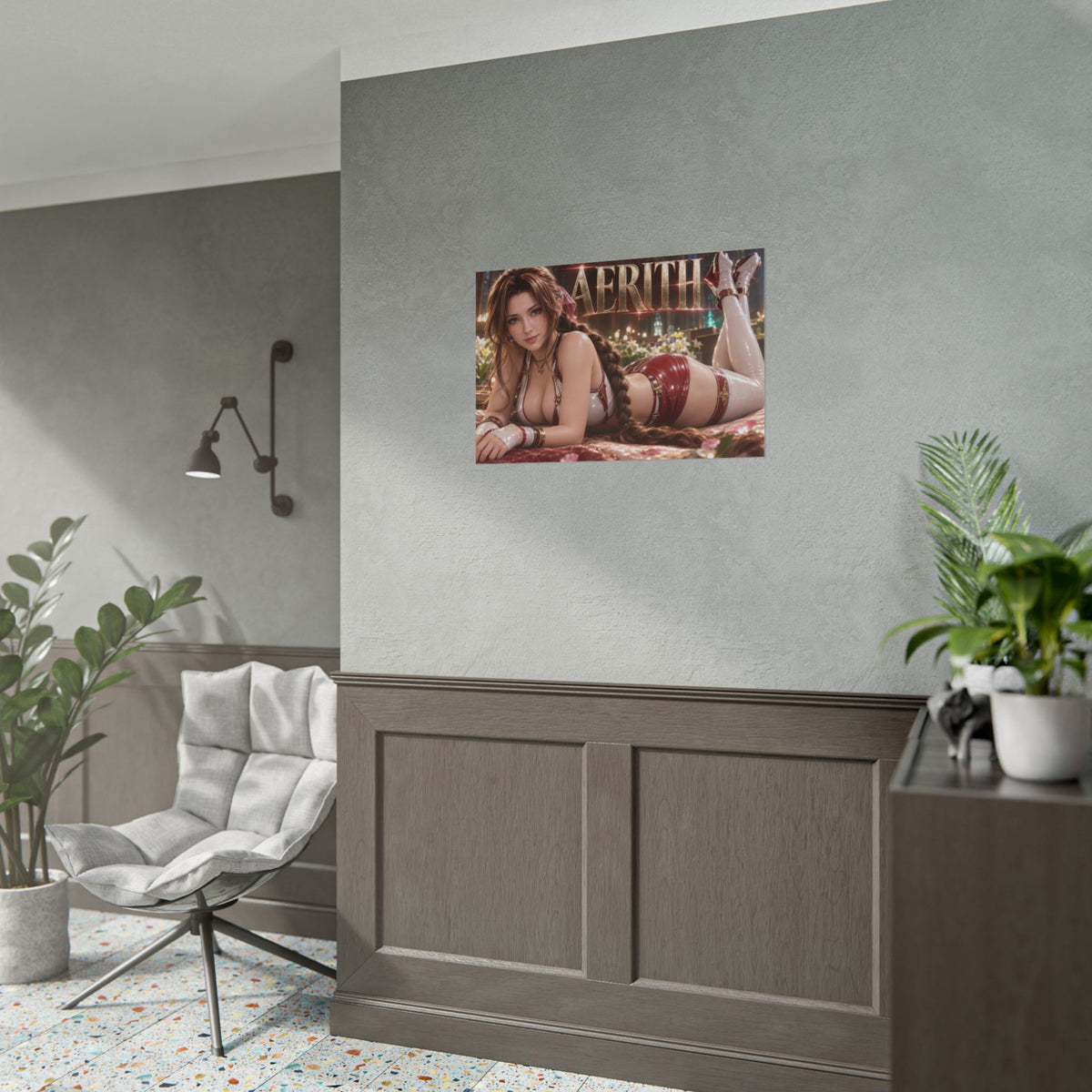 Aerith Gainsborough Character Poster Gamer Room Wall Art Collectible Decor