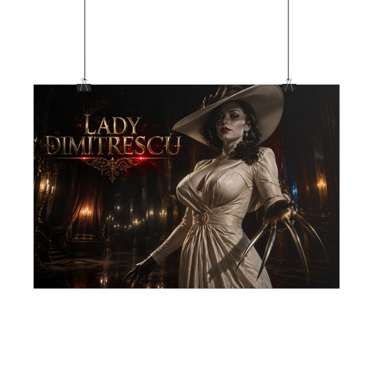 Gaming Wall Art Lady Dimitrescu Poster Game Room Decor Gamer Gift Art Print