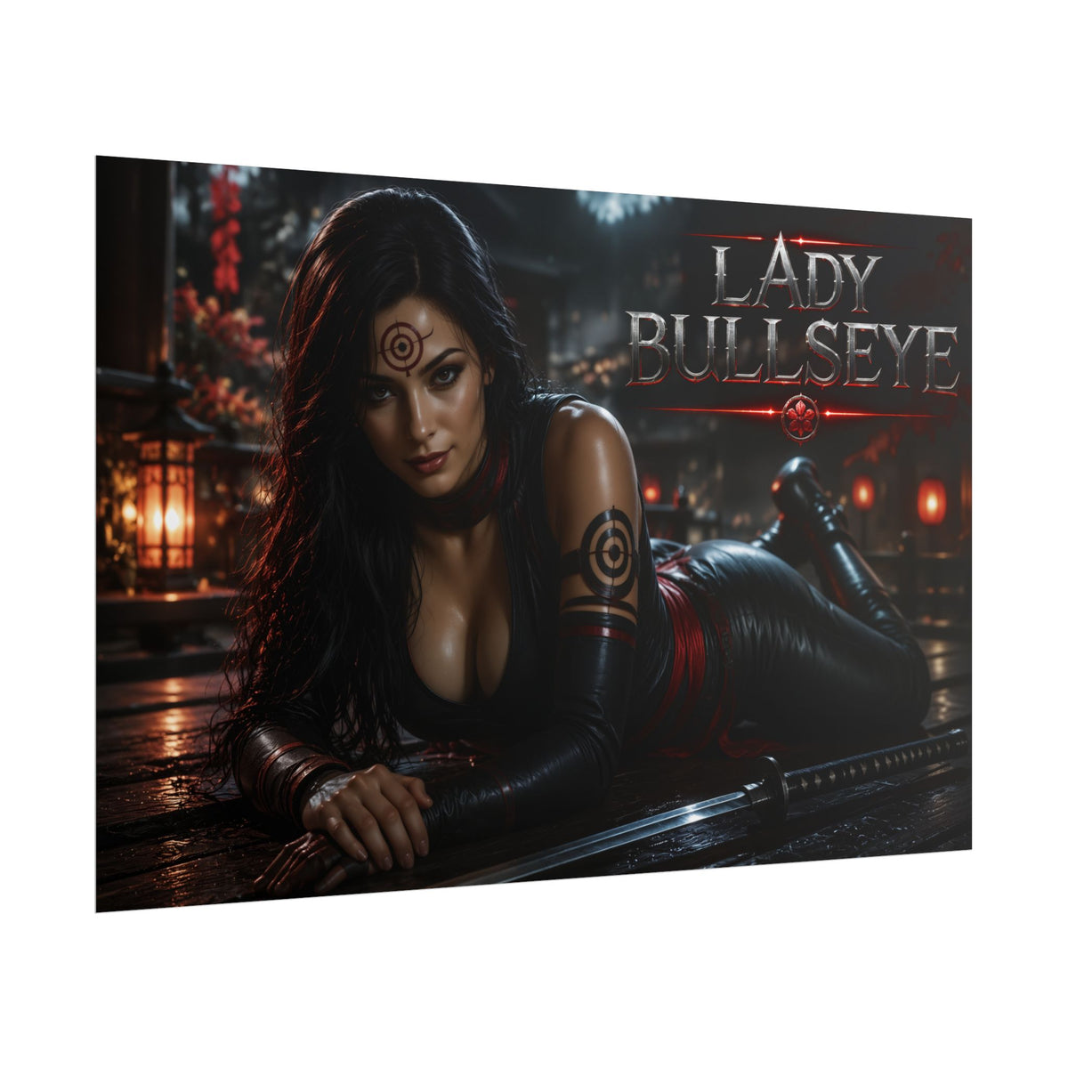 Lady Bullseye Character Poster Comic Style Wall Decor Bedroom Collector Gift