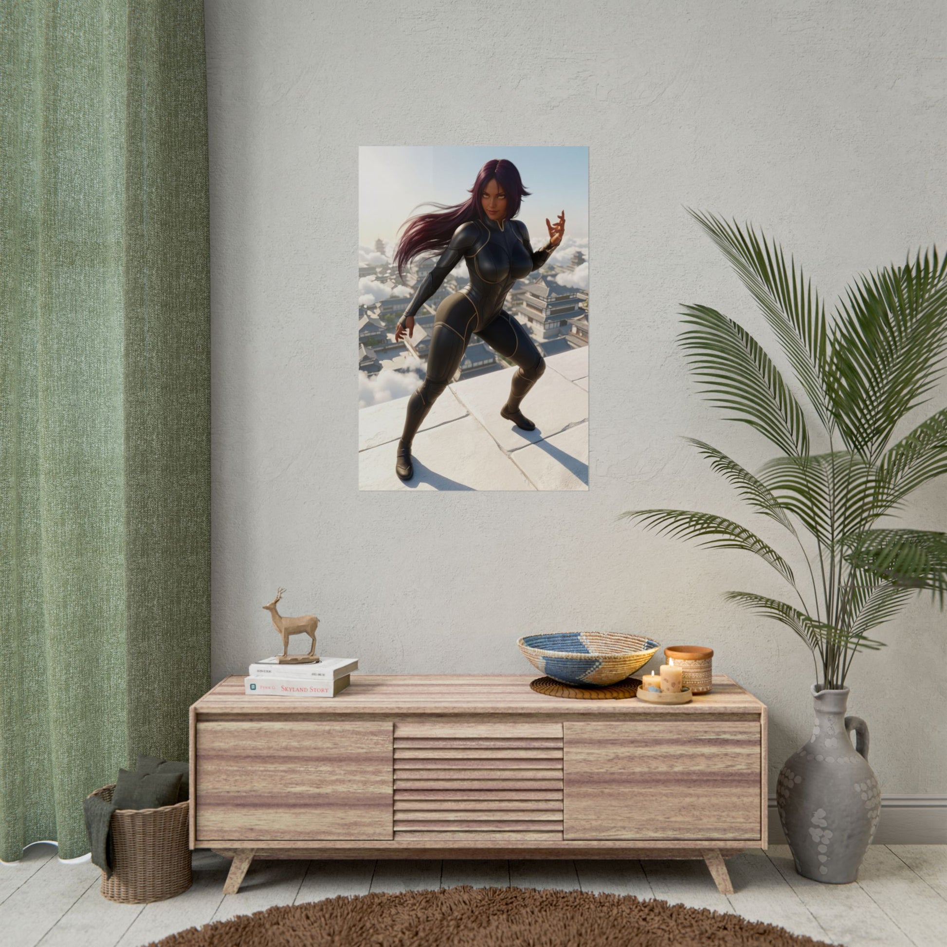 Yoruichi Shihouin Poster, Bleach Wall Art Print – Anime Decor — high-res poster of Yoruichi in dynamic pose for gamer room and collector wall