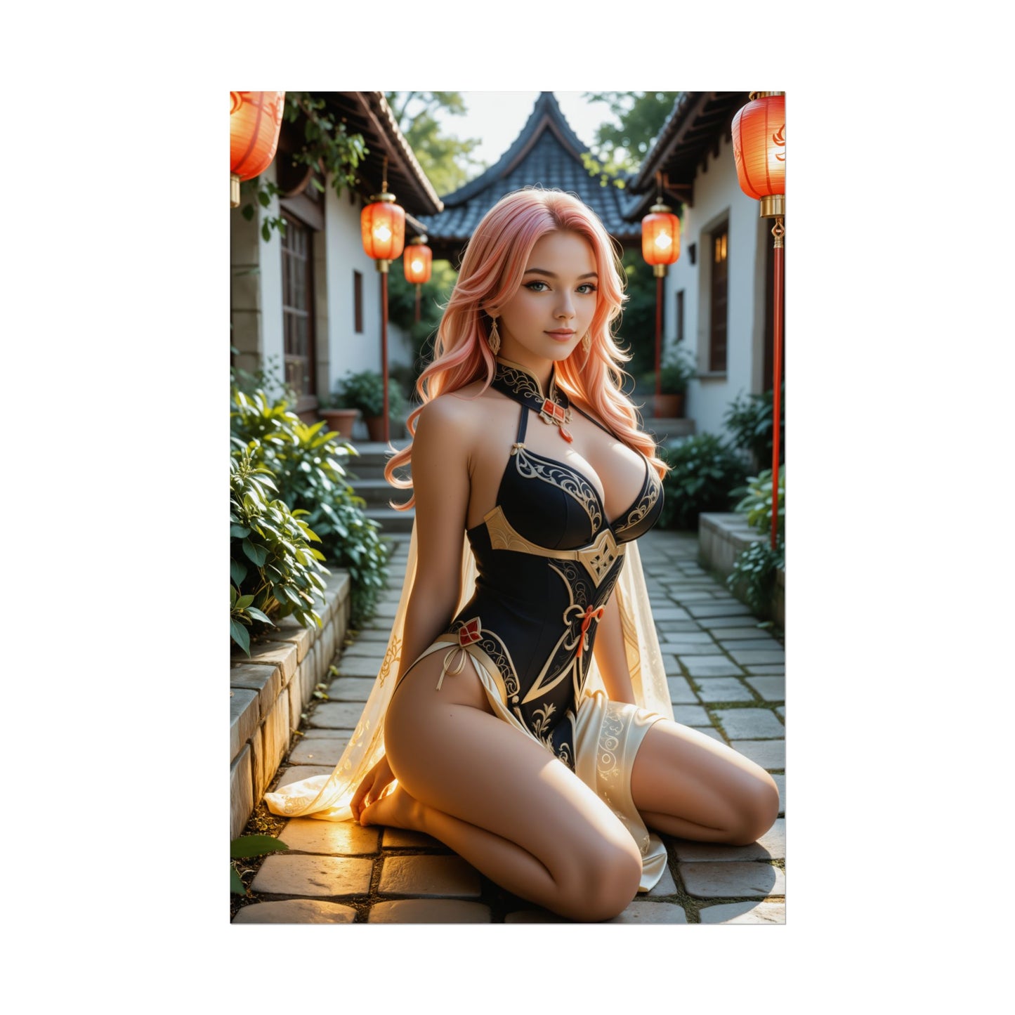 Настінний художній плакат Вайфу | Аніме-принт Янфей для декору в жанрі фентезійних ігор