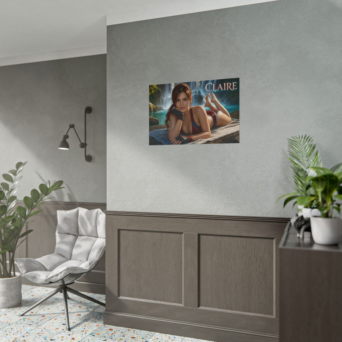 Gaming Wall Art Claire Redfield Poster Game Room Decor Gamer Gift Art Print
