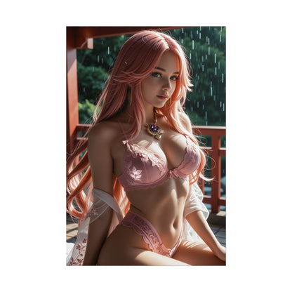 Настінний художній постер Вайфу | Аніме-принт Яе Міко для кімнати з фентезійними іграми